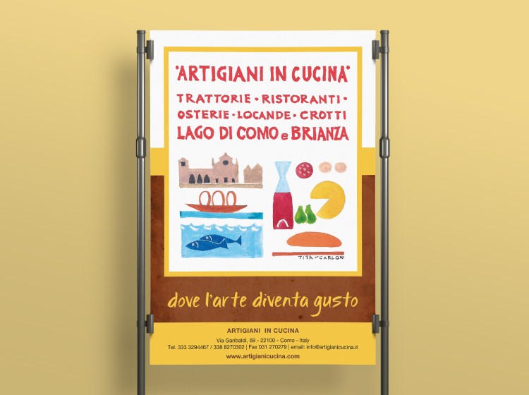 grafica poster affissione artigiani in cucina