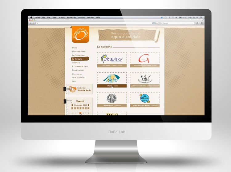 Garabombo sito web pagina le botteghe
