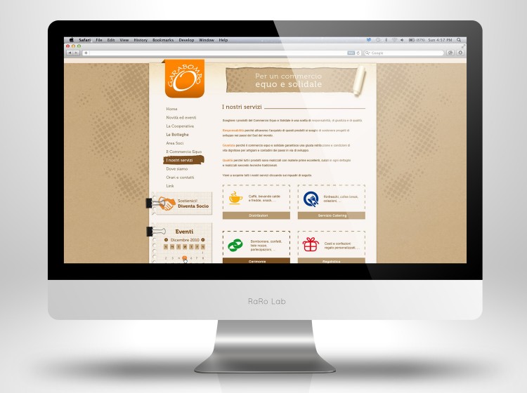 Garabombo sito web pagina I servizi